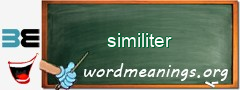 WordMeaning blackboard for similiter